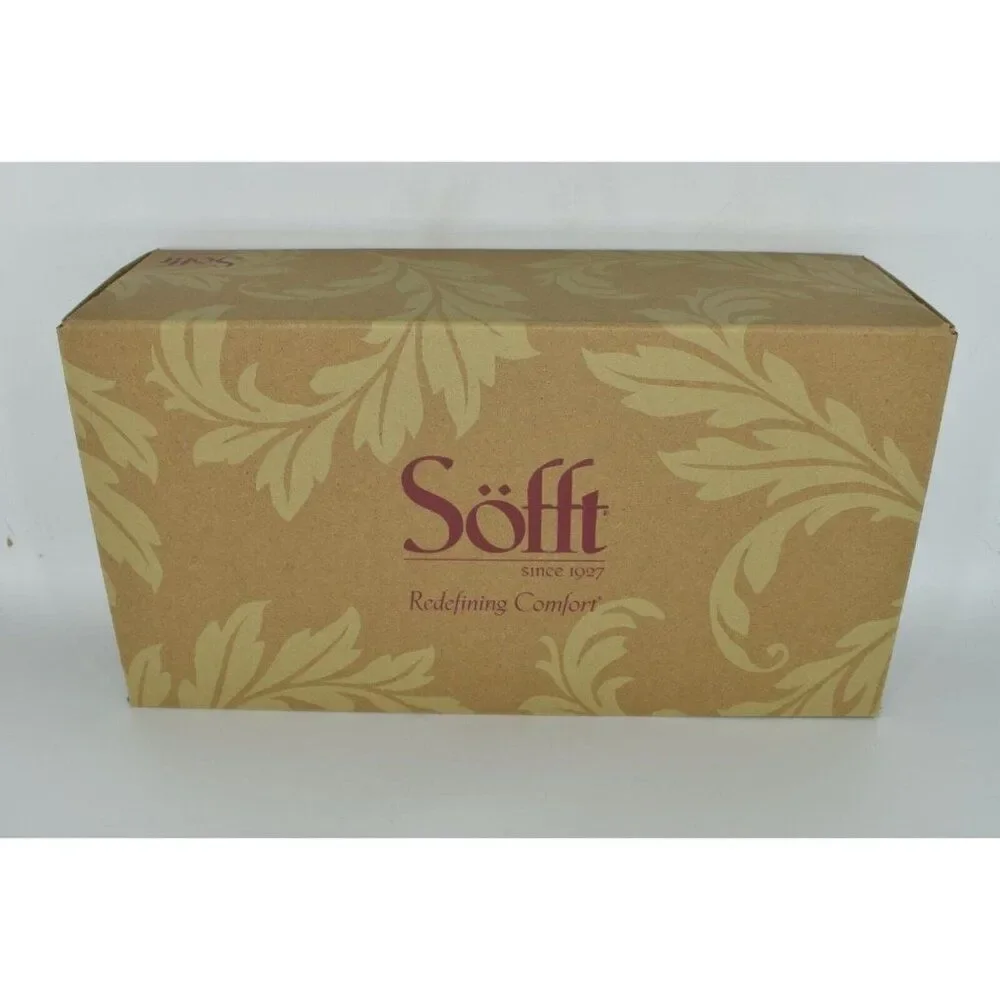 Sofft Women Sz 8 Aneesa Light Taupe Leather Slip On Heeled Mules Sandals Shoes - Picture 11 of 12